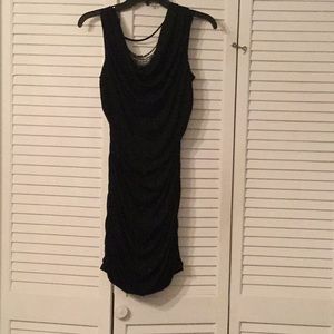 Black ruched dress